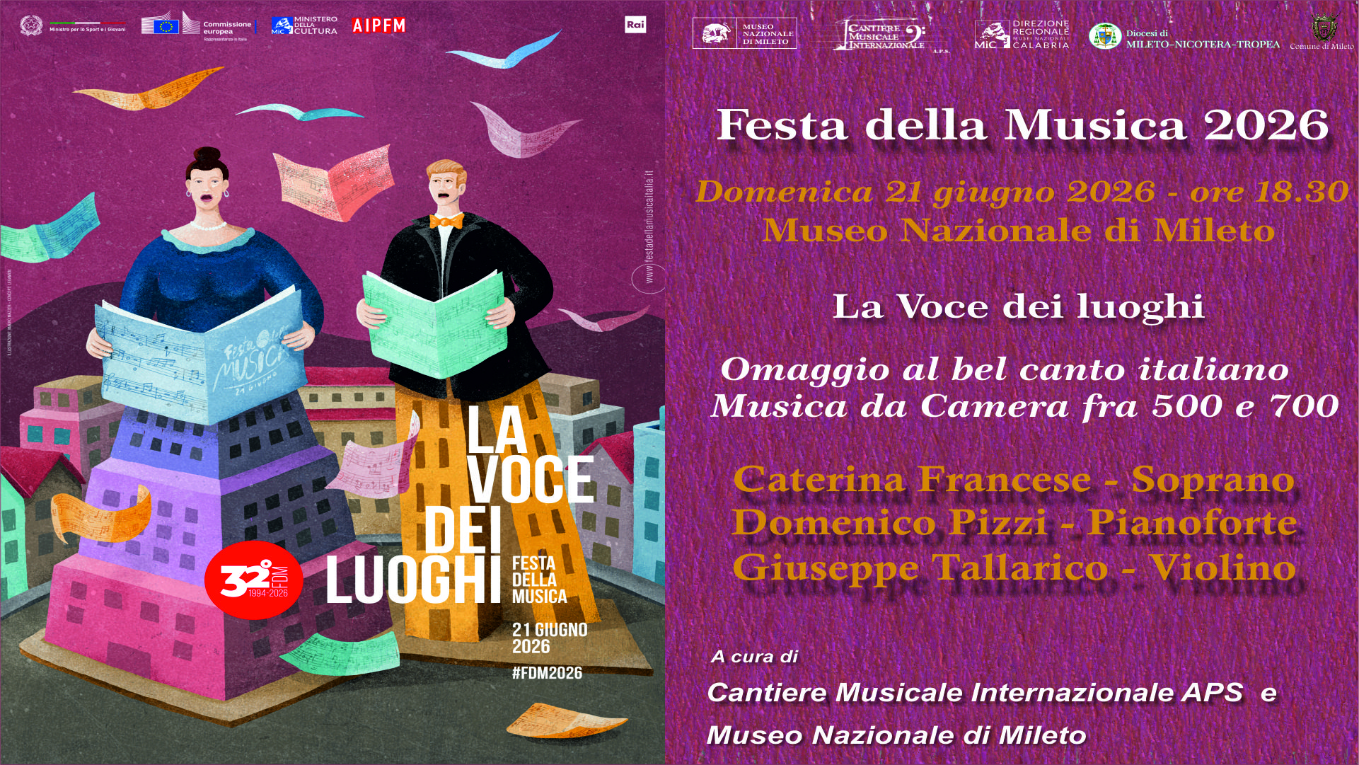 Festa della Musica 2026 a Mileto